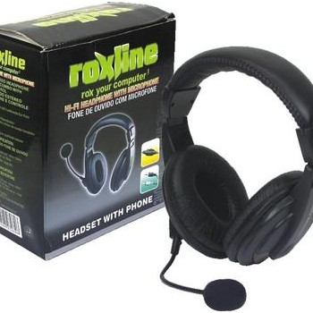 Fone de ouvido arco fechado com microfone ROXLINE AFM-122