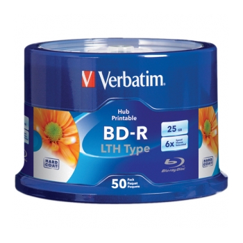 Mídia Blu-Ray 25Gb de 16x printable  VERBATIM BDP-R 25GB