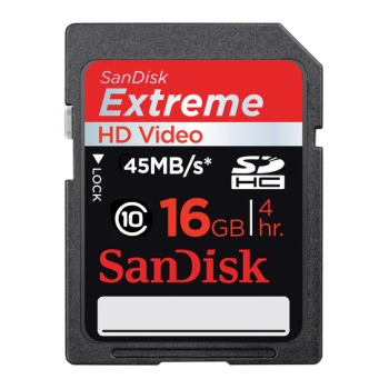 Cartão de memória SDHC C10 45Mb/s UHS-I SANDISK SDHC 45M 16GB