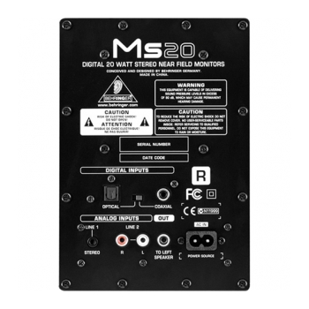 BEHRINGER MS-20 Caixa de som amplificada - monitor de estúdio 3.6" par - foto 2
