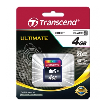 TRANSCEND SDHC 20M 4GB  Cartão de memória SDHC C10 20Mb/s Ultimate - foto 2