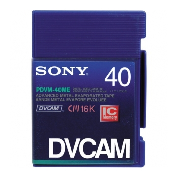 Fita DVCAM mini de 40 minutos com chip de memória SONY PDVM-40ME