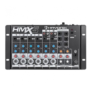 Mesa de áudio com 06 canais HAYONIK HMX-6