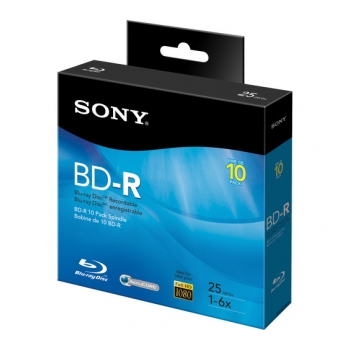 SONY BDL-R 25GB  Mídia Blu-Ray 25Gb de 6x lisa 