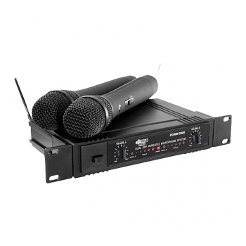 Sistema de microfone de entrevista sem fio UHF duplo PYLE PRO PDW-M2600