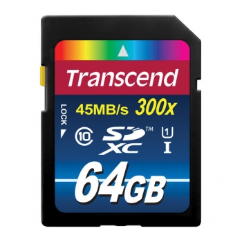 TRANSCEND SDHC 45M 64GB Cartão de memória SDHC C10 45Mb/s UHS-I - foto 1
