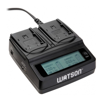 Carregador de bateria duplo para série VBG com AC USB WATSON VBG2