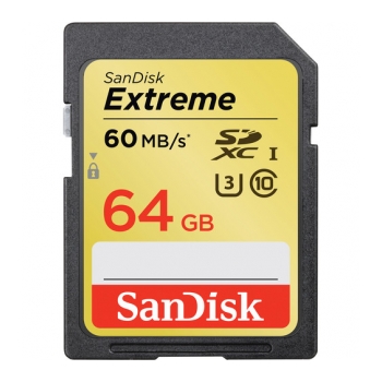 SANDISK SDHC 60M 64GB Cartão de memória SDHC C10 60Mb/s Extreme 4K