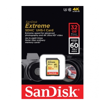 SANDISK SDHC 60M 32GB Cartão de memória SDHC C10 60Mb/s Extreme 4K - foto 2