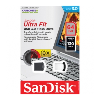 SANDISK CZ43 64GB  Pendrive USB 3.0 de 64Gb CZ43 Ultra Fit  - foto 7