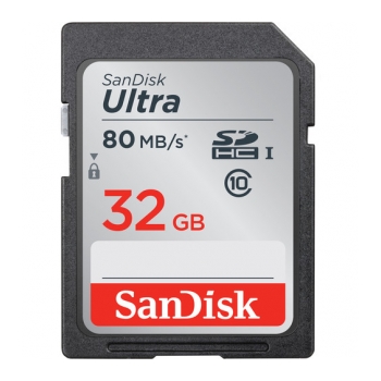 Cartão de memória SDHC C10 80Mb/s Ultra SANDISK SDHC 80MU 32GB 