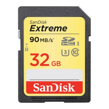 Cartão de memória SDHC C10 90Mb/s Extreme SANDISK SDHC 90M 32GB 