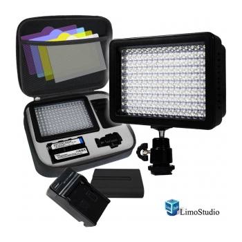 Iluminador de LED com 160 Leds dimerizável - kit completo  LIMO AGG-1318 