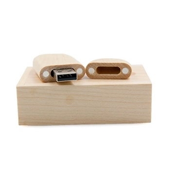 FACWEEK MC-32 Pendrive USB 2.0 de 32Gb madeira clara com case - foto 3