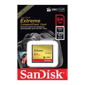 SANDISK CF 800X 64GB  Cartão de memória Compactflash Extreme UDMA  - foto 3