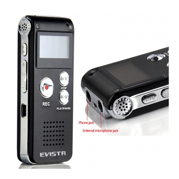 EVISTR L169 Gravador de voz digital com 8Gb USB e MP3 