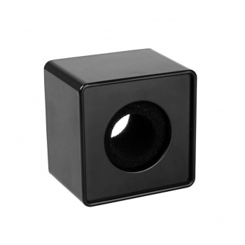 FOXNOVO QD  Placa de logo quadrada para microfone - canopla preta