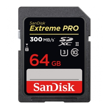 SANDISK SDHC 300M 64GB Cartão de memória SDHC C10 300Mb/s Extreme Pro  - foto 1