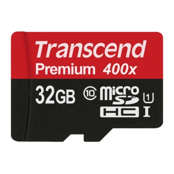 Cartão de memória Micro SDHC Classe 10 60Mb/s TRANSCEND MSDHC 60M 32G