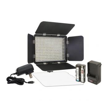 Iluminador de LED com 330 Leds dimerizável - kit completo VIDPRO K-330X 