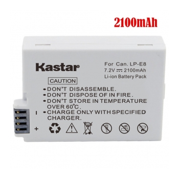 Bateria de alta capacidade para Canon KASTAR LP-E8