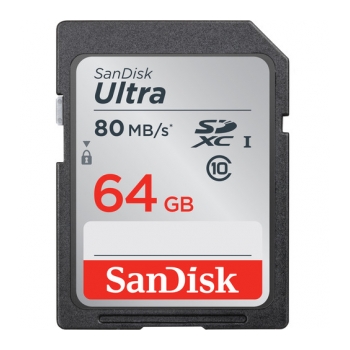 Cartão de memória SDHC C10 80Mb/s Ultra  SANDISK SDHC 80MU 64GB 