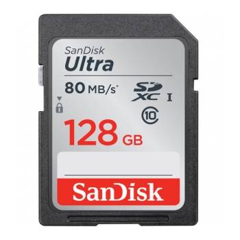 Cartão de memória SDHC C10 80Mb/s Ultra  SANDISK SDHC 80MU 128GB 