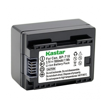 Bateria de alta capacidade para Canon  KASTAR BP-718 