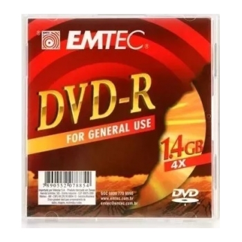 Mídia Mini DVD 1.4Gb de 4x para filmadora EMTEC MDVD-R 1.4GB