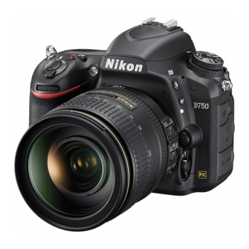 Máquina fotográfica de 24Mp com lente 24-120mm NIKON D750 