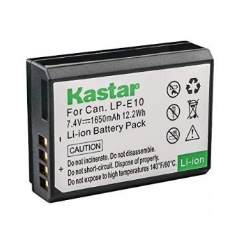 Bateria de alta capacidade para Canon  KASTAR LP-E10 