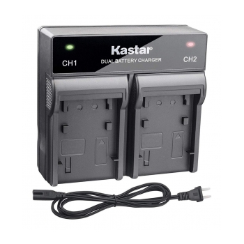 Carregador de bateria duplo para série NPF KASTAR LCD-1002
