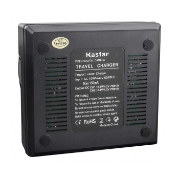KASTAR LCD-1002 Carregador de bateria duplo para série NPF - foto 2
