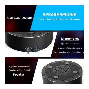 CMTECK ZM-330 Microfone de mesa com cabo USB p/conferência viva voz - foto 5