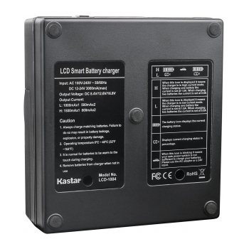 KASTAR LCD-1004 Carregador de bateria digital duplo para Sony NP-F970 - foto 4