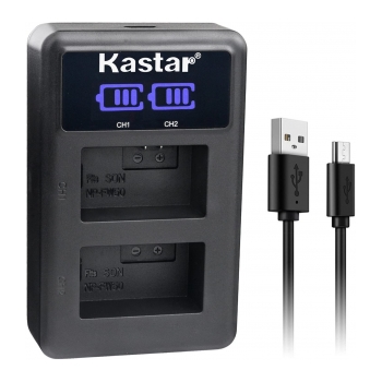 Carregador de bateria duplo digital para Sony NP-FW50 KASTAR CB-FW50