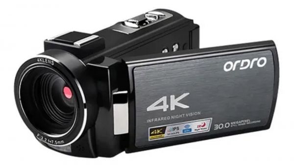 Filmadora 4K com 1CCD SDHC kit standard ORDRO HDR-AE8