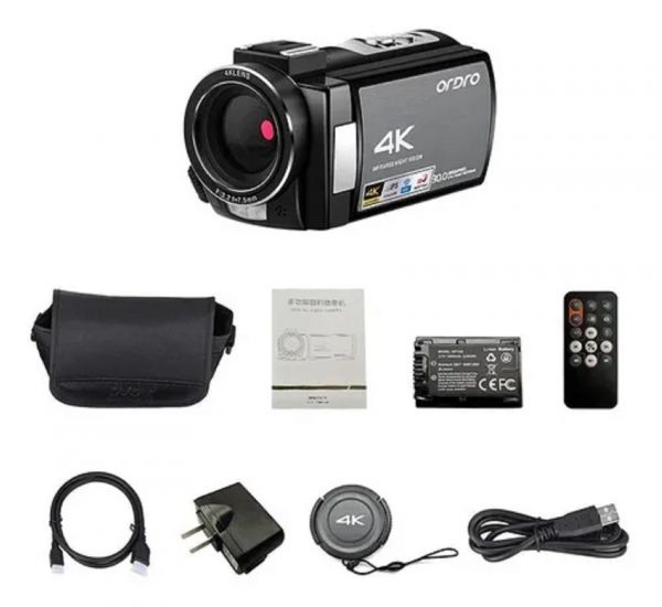 ORDRO HDR-AE8 Filmadora 4K com 1CCD SDHC kit standard - foto 8