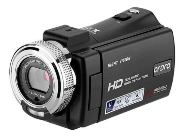 Filmadora HD com 1CCD SDHC ORDRO HDV-V12