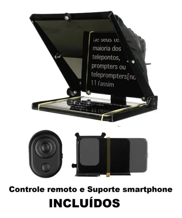 TELEPRO TP-105 Teleprompter para montagem com tablet e smartphones - foto 4
