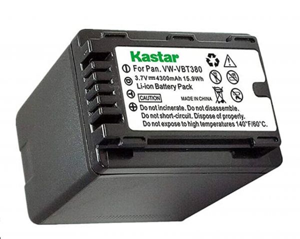 Bateria de alta capacidade para Panasonic KASTAR VW-VBT380