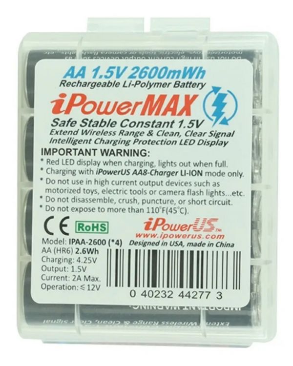 IPOWER IPAA-8/4 Carregador de pilhas AA inteligente com 08 baias bi-volt + 8 pilhas - foto 7