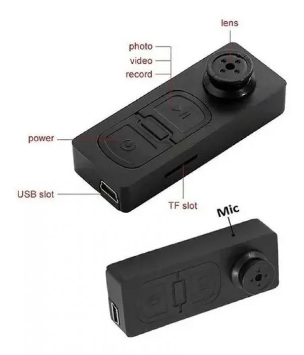HNSAT ESP-BTO Micro câmera digital 16Gb oculta em botão - foto 4