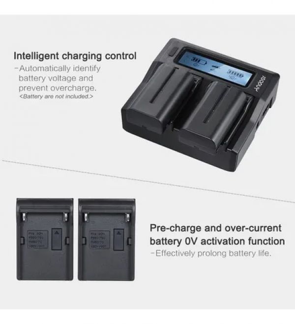 ANDOER NPFZ Carregador de bateria duplo para Sony NPFZ100 USB - foto 5