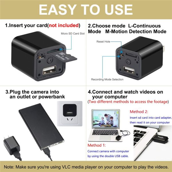 HNSAT ESP-CGUSB Micro câmera digital 32Gb oculta em carregador USB - foto 7