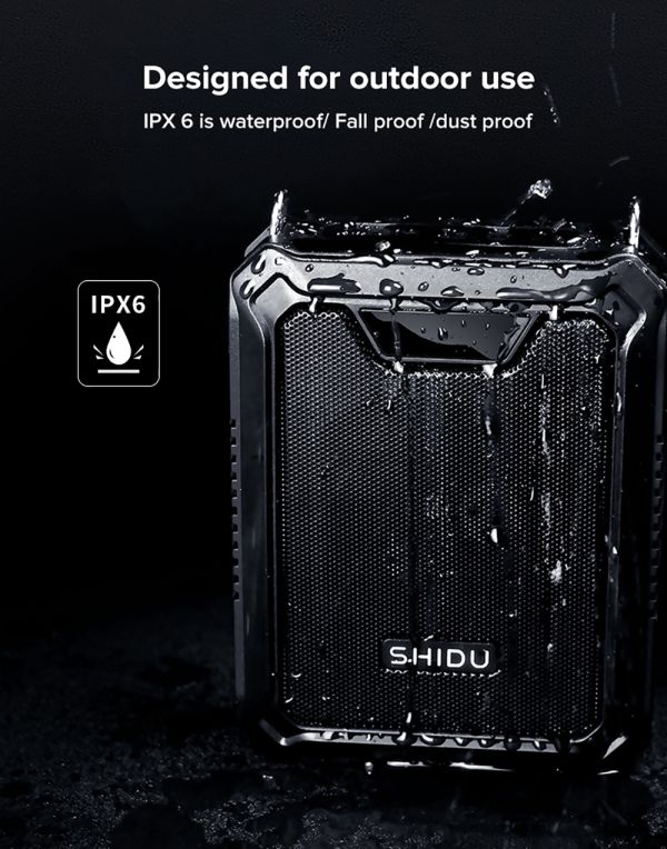SHIDU M1000 Amplificador de voz portátil com bateria integrada 30W - foto 4
