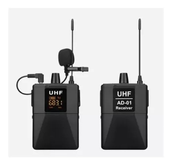 Microfone Lapela Sem Fio UHF GD WM02
