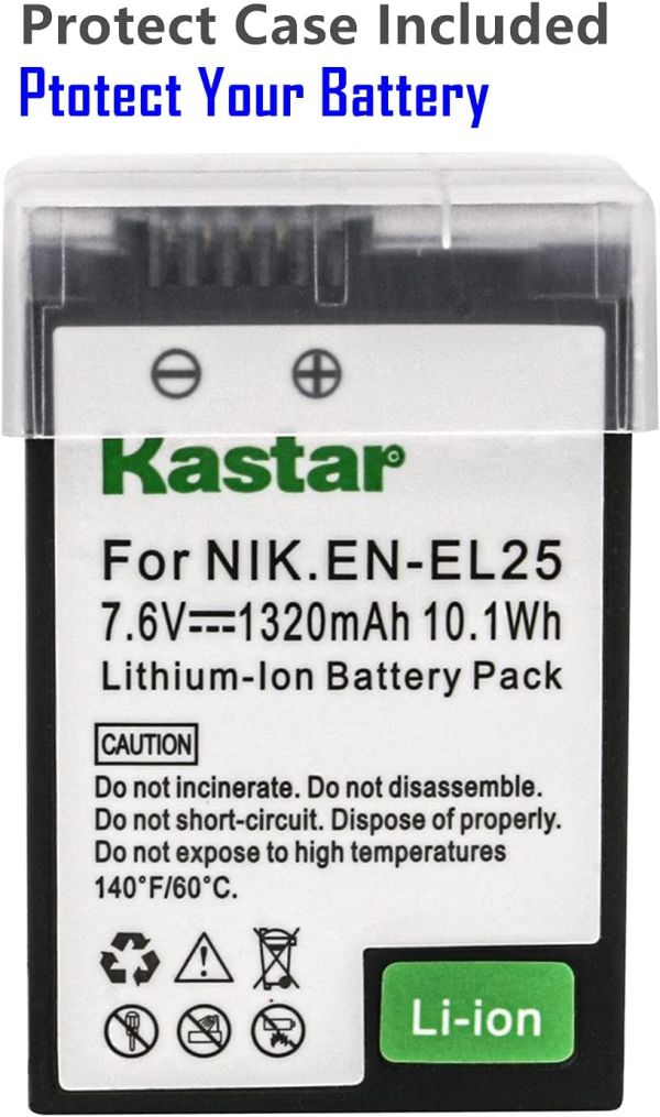 KASTAR EN-EL25 Bateria de alta capacidade para Nikon - foto 2