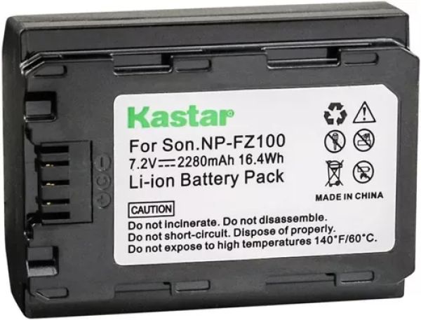 KASTAR NP-FZ100 Bateria de alta capacidade para Sony