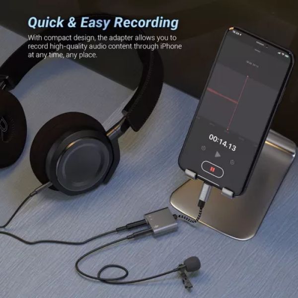 CUBILUX P2-LIGHTING Adaptador de microfone e fone de ouvido para Iphone - foto 4